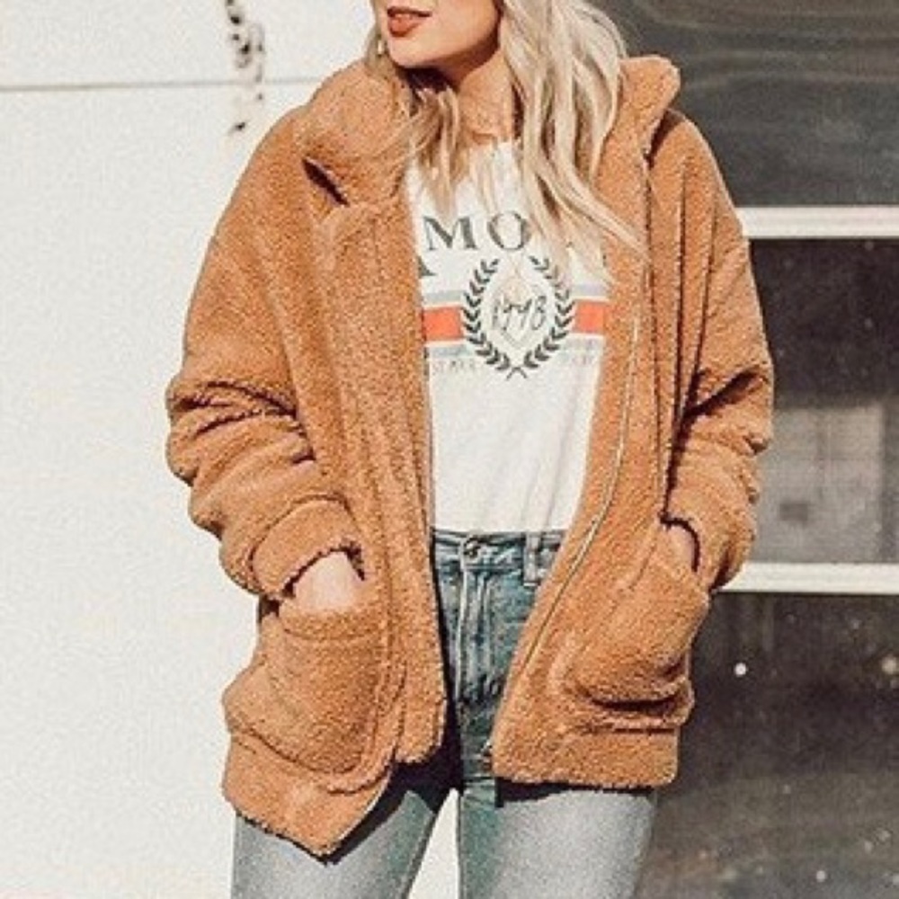 Oversized Teddy Bear Jacket